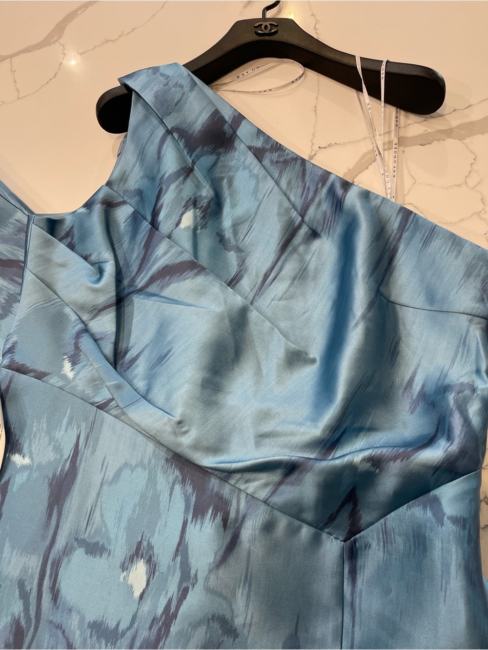 NEW KAY UNGER Faith Gown in Spring Aqua Size 18 - Picture 6 of 15
